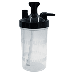 Humidificador de burbujas con válvula de seguridad para vaporización eficiente. Ideal para mejorar l.